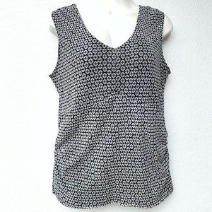 Attention Women's Blouse Size Medium Black White S‎